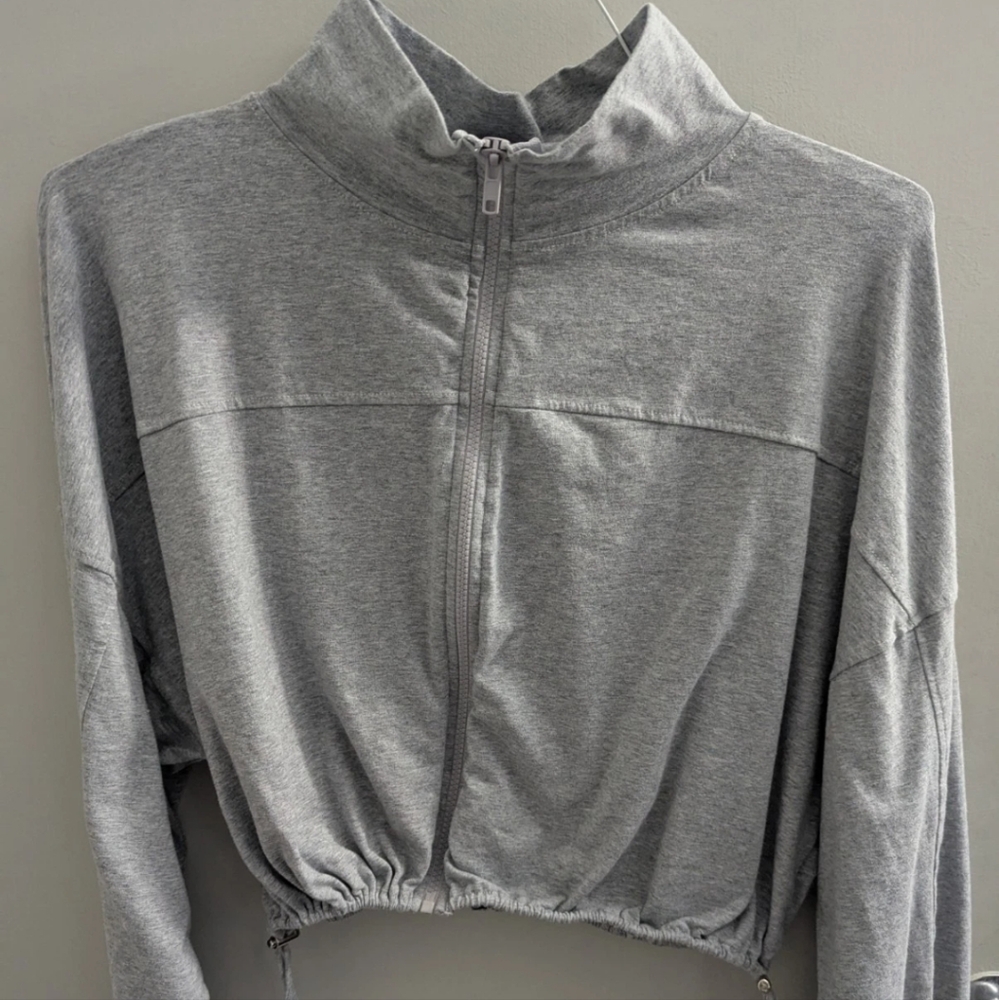 SWANK Gray Zip-Up Sweatshirt